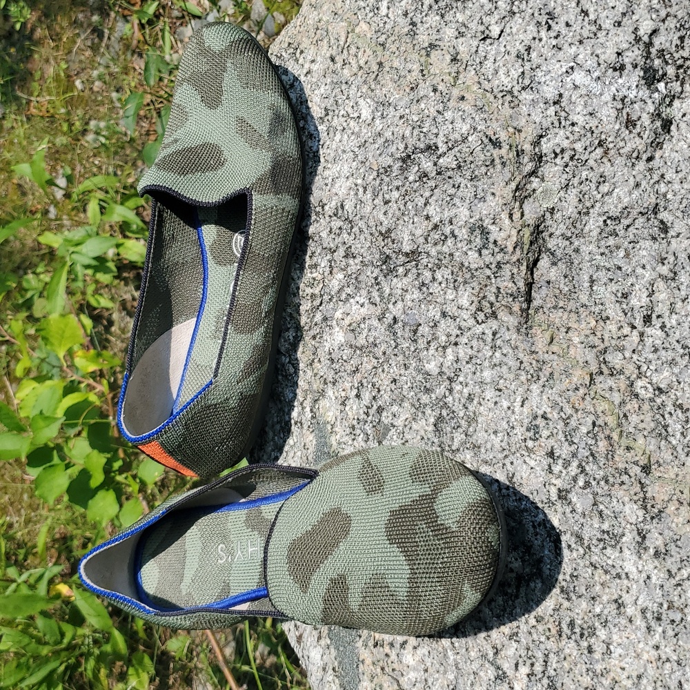 Rothy's The Loafer Olive Camouflage Flats Size 7